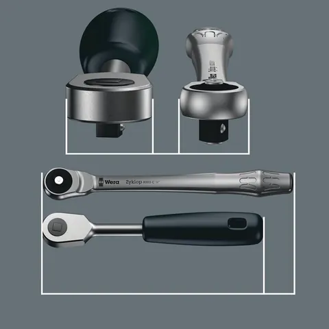 Doorsteekratel Zyklop Metal push lengte 141 mm — extra foto