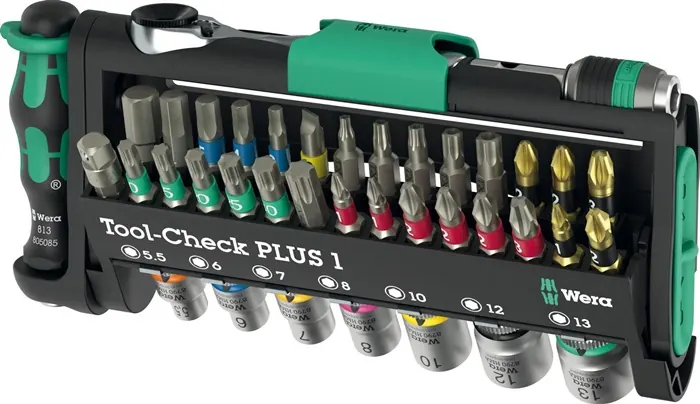 Bit-/dopsleutel-set Tool-Check PLUS 1