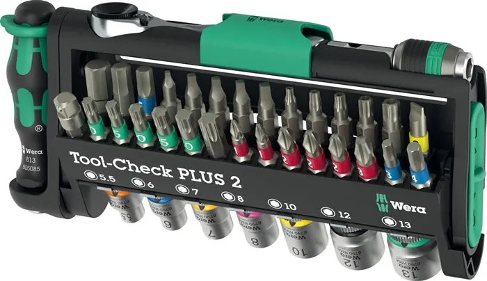 Bit-/dopsleutel-set Tool Check Plus 2