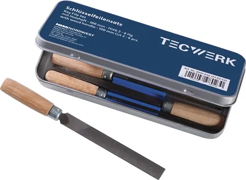 Sleutelvijl-set DIN 7283 A-F lengte 100 mm — extra foto