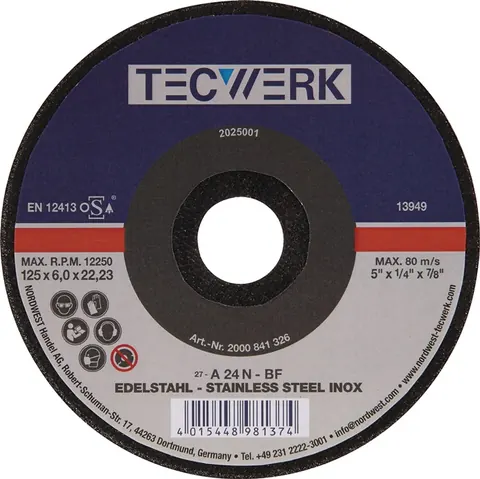 Afbraamschijf RVS Ø22,23 mm (art. 2000841325)