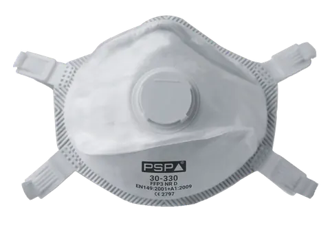 PSP 30-330 FFP3 stofmasker met ventiel One size wit