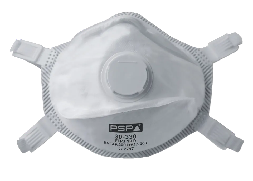 PSP 30-330 FFP3 stofmasker met ventiel One size wit