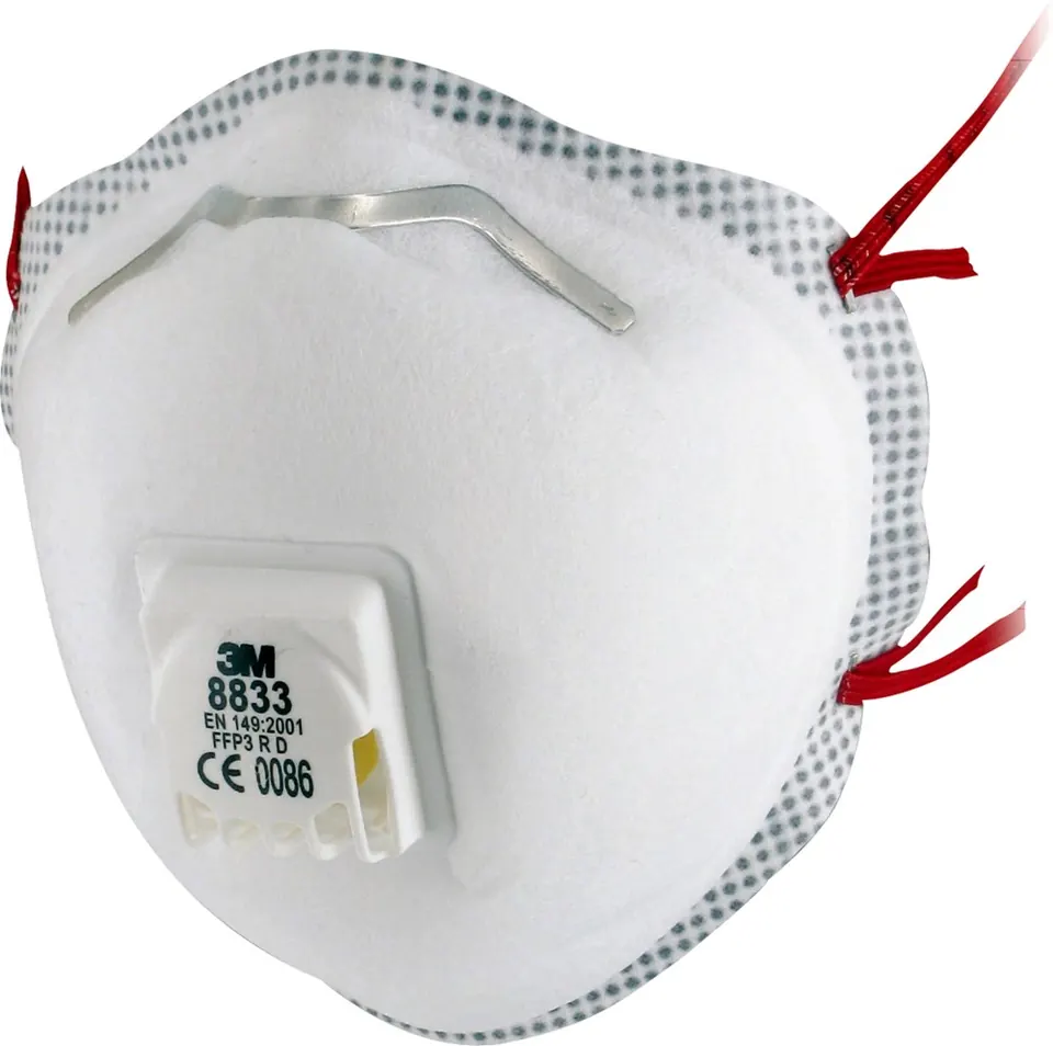 3M 8833 Stofmasker FFP3 met ventiel