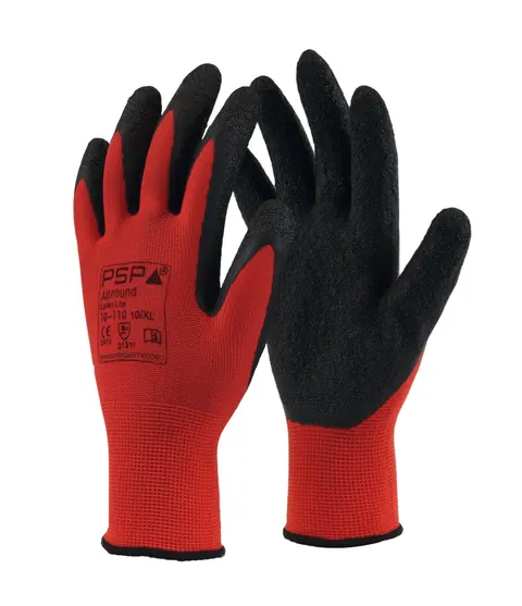 PSP 10-110 Allround Latex Lite Werkhandschoen 9 Rood / Zwart