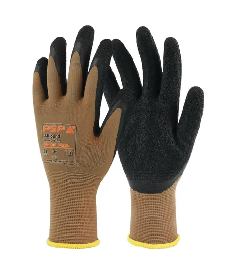 PSP 10-120 Allround Top Latex Lite Werkhandschoen 7 Bruin / Zwart
