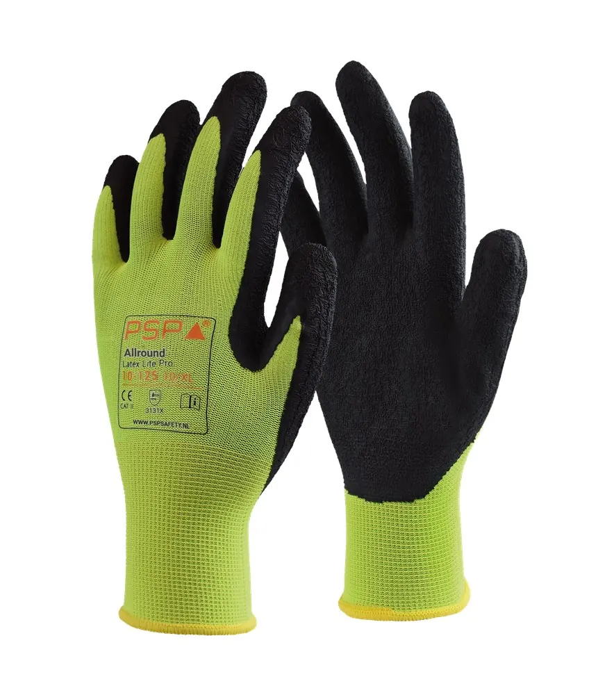 PSP 10-125 Allround Top Latex Lite Werkhandschoen 11 Hi-Viz Geel / Zwart