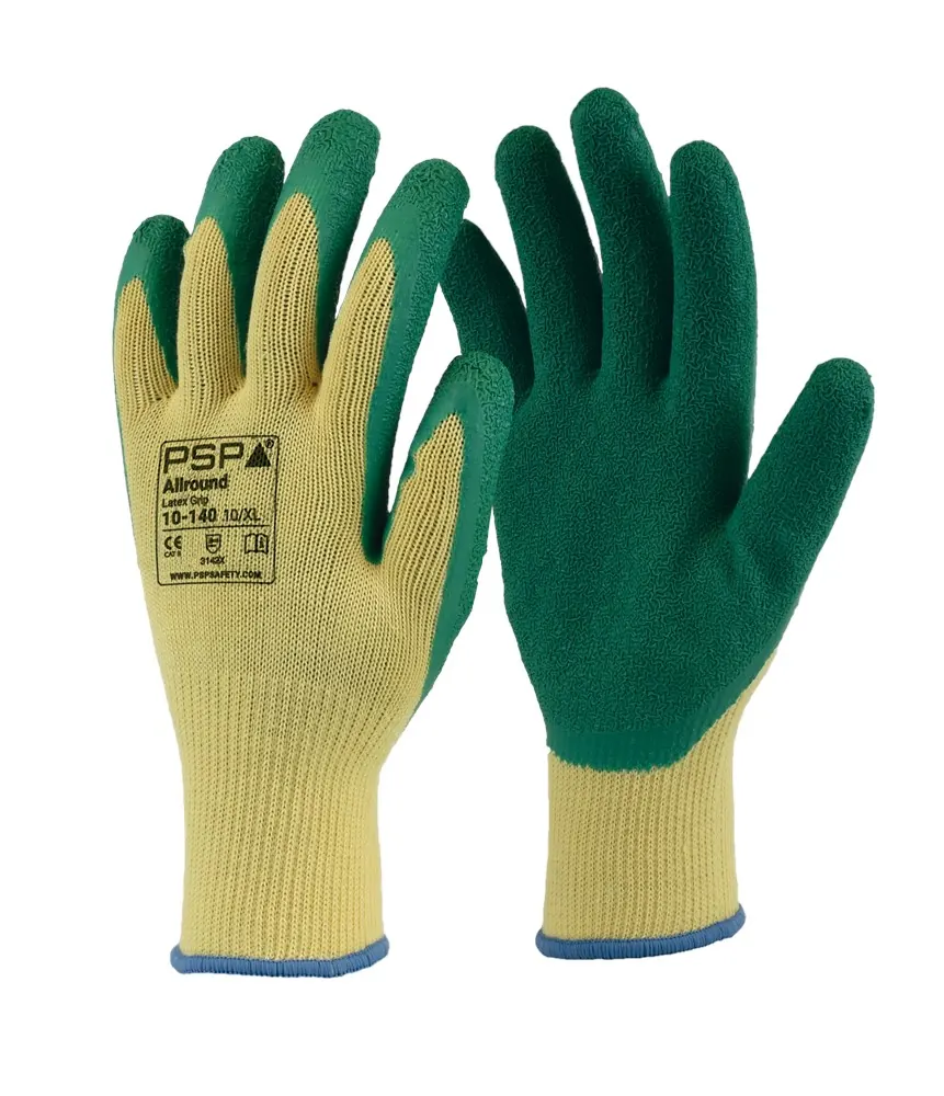 PSP 10-140 Allround Latex Werkhandschoen Geel / Groen