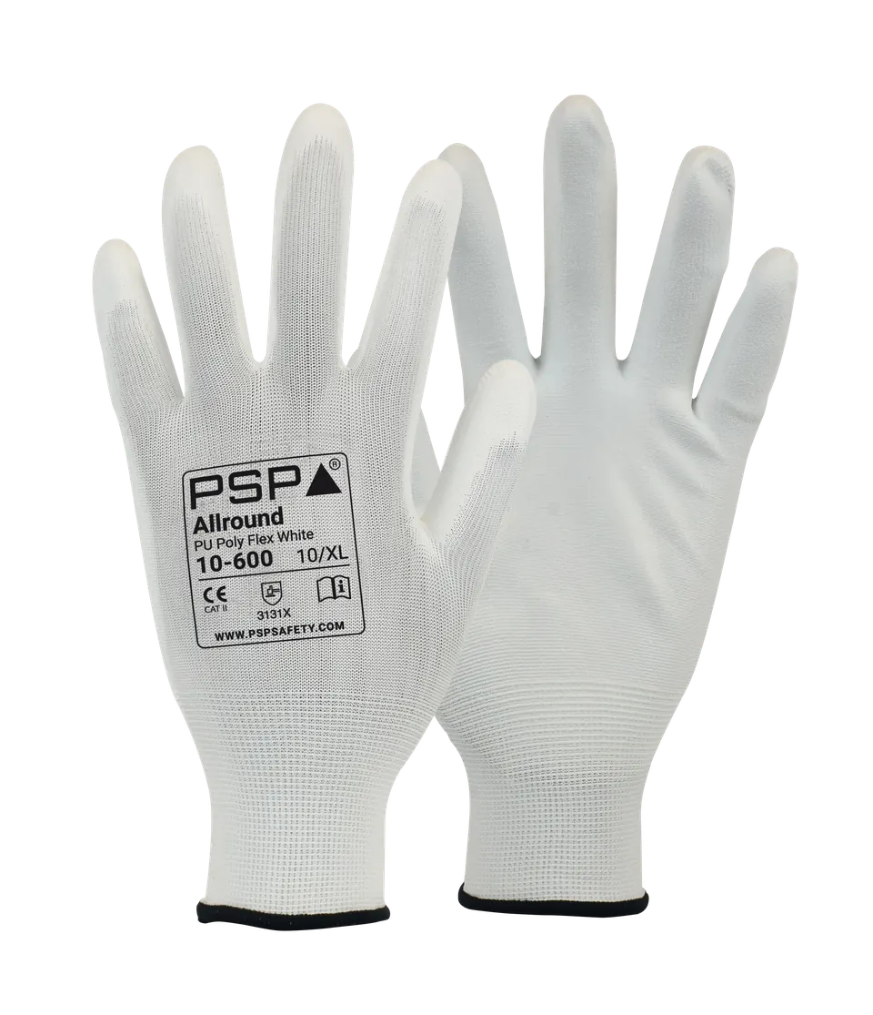 PSP 10-600 Allround PU White Werkhandschoen 09 Wit