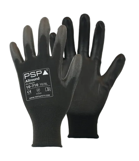 PSP 10-710 Allround PU Werkhandschoen 12 Zwart / Zwart