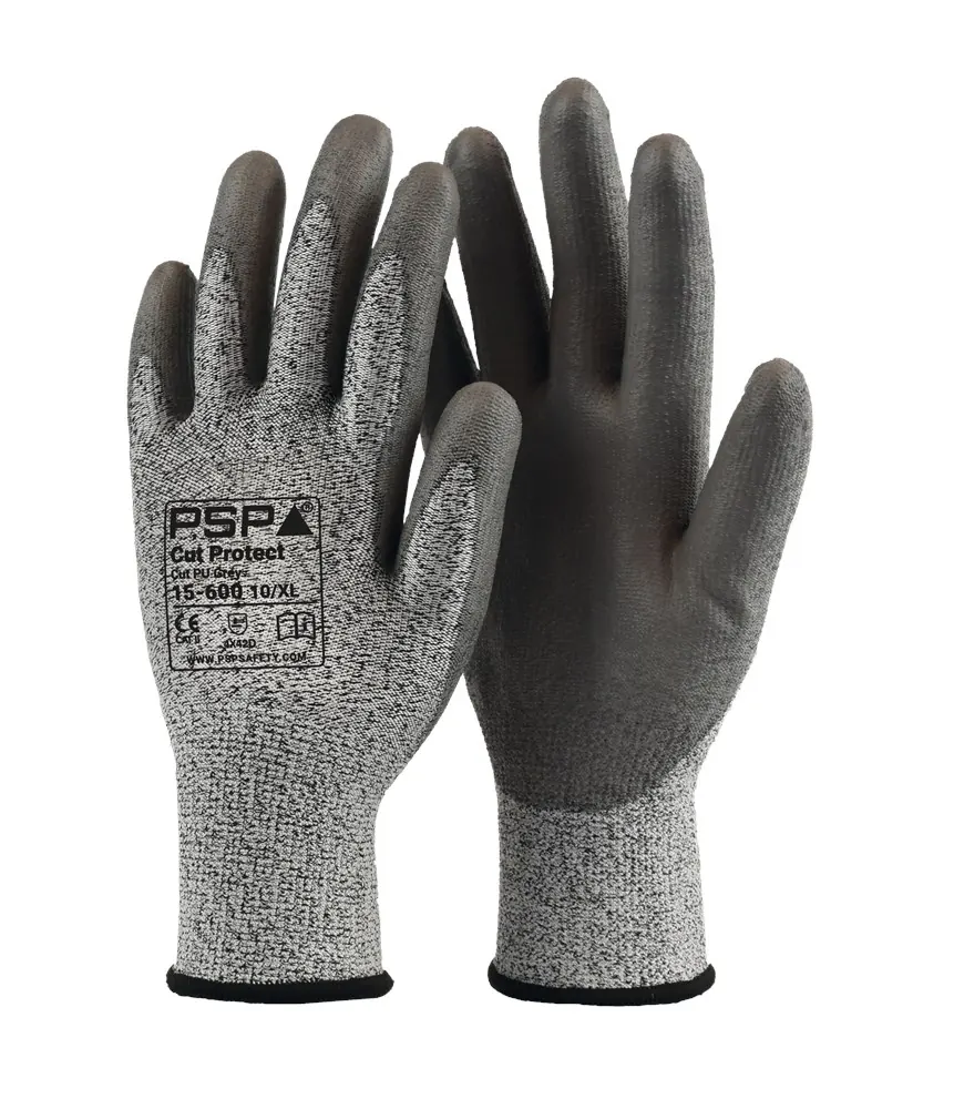 PSP 15-600 Cut Protect Cut D PU Grey Werkhandschoen 7 Grijs / Grijs