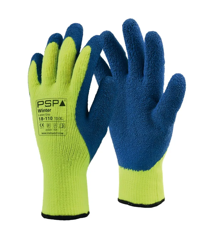PSP 18-110 Winter Latex Winterhandschoen 9 blauw/geel