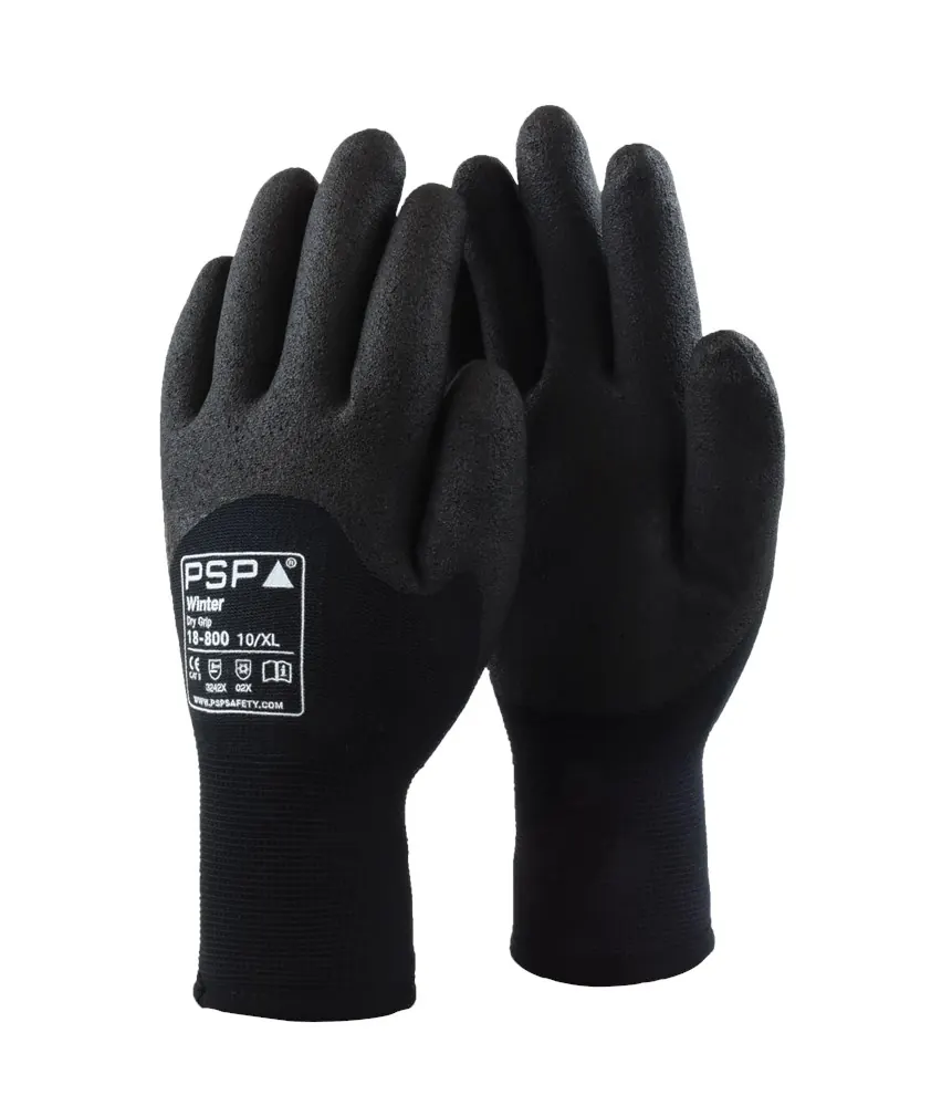 PSP 18-800 Winter Dry Grip Werkhandschoen 9 zwart
