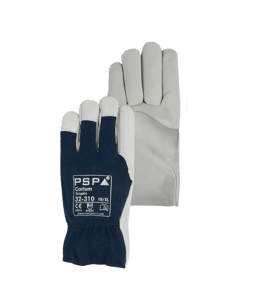 PSP 32-310 Leren Tropic Werkhandschoen 7 Blauw / Naturel