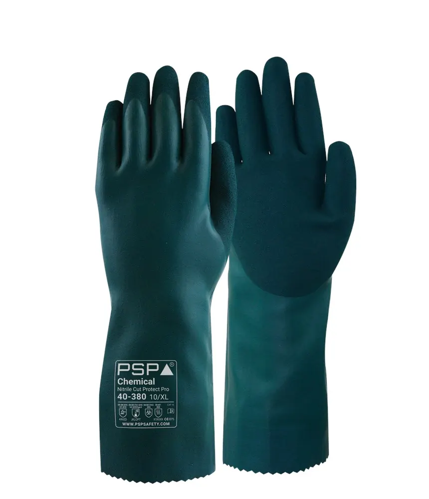 PSP 40-380 Chemical Nitrile Cut Protect Pro werkhandschoen 9 Groen