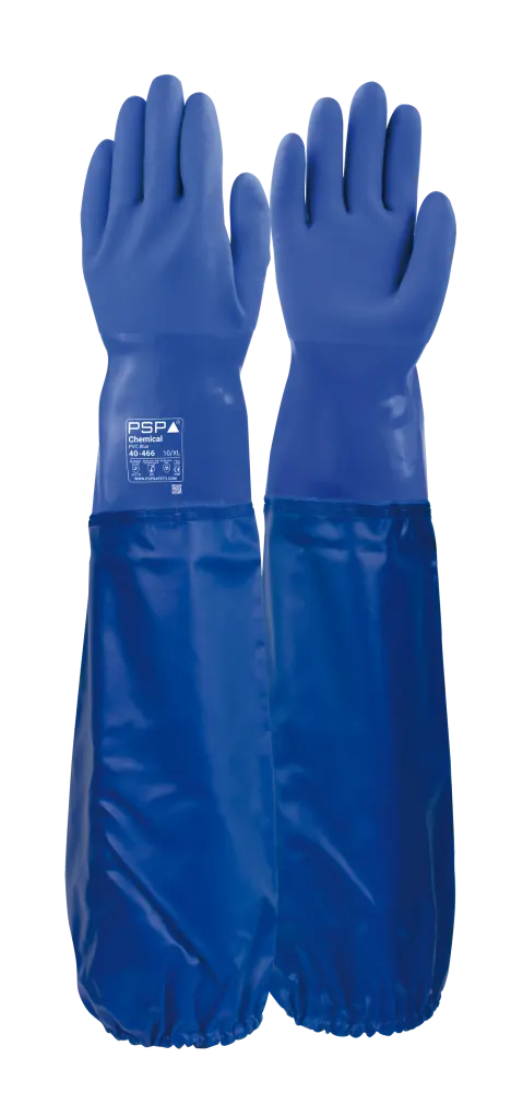PSP 40-466 Chemical PVC Blue Werkhandschoen 09-L Blauw