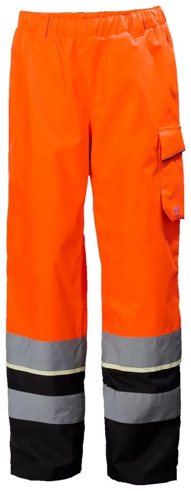 Helly Hansen 71187 Uc-Me Shell Broek Cl2 Hi Vis Oranje/Ebbenhout