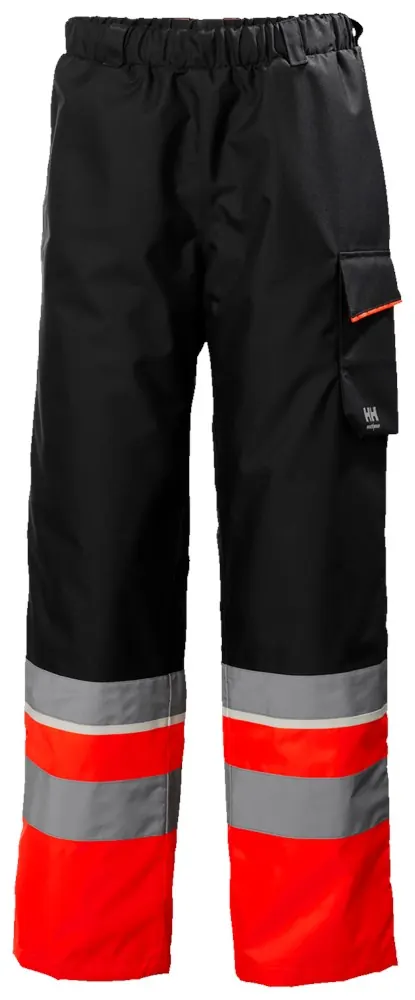 Helly Hansen 71455 Uc-Me Winterbroek Cl1 XL Hi Vis Rood/Ebbenhout