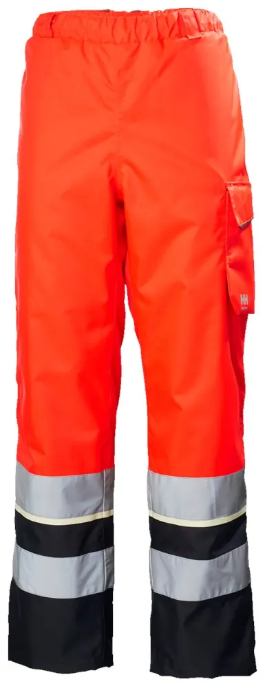 Helly Hansen 71456 Uc-Me Winterbroek Cl2 Hi Vis Rood/Ebbenhout
