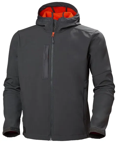Helly Hansen 74230 Kensington Hooded Softshell Jacket 4XL Donkergrijs