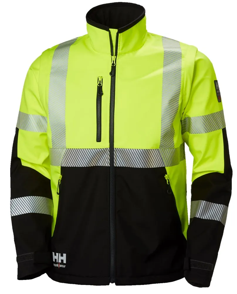 Helly Hansen 74272 ICU Softshell Jacket 3XL Geel / Ebony