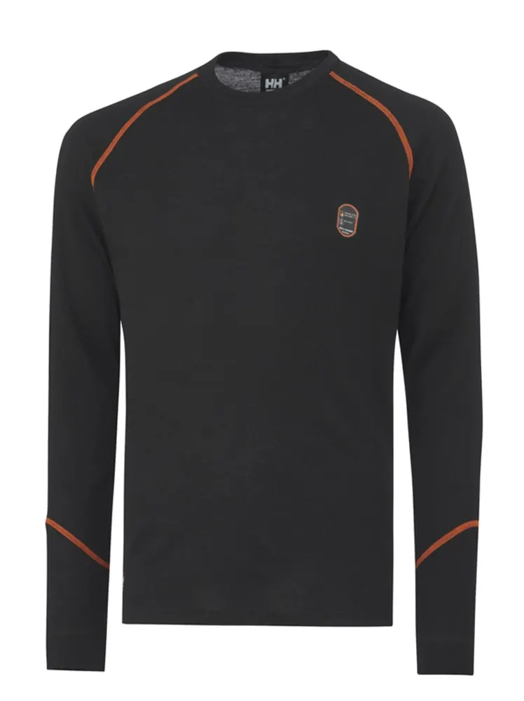 Helly Hansen 75076 Fakse Brandvertragende Crewneck Lange Mouwen 3XL Zwart