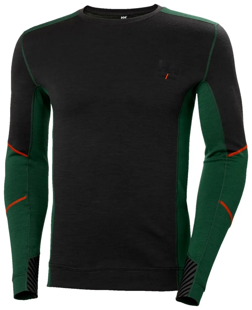 Helly Hansen 75106 Hh Lifa Merino Crewneck 3XL Groen/Ebony