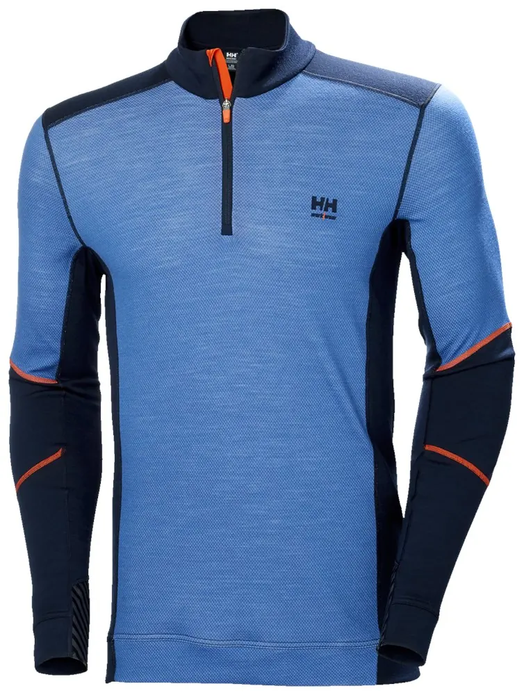 Helly Hansen 75107 Hh Lifa Merino Halve Rits Marine-/Steenblauw