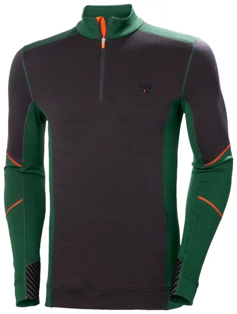 Helly Hansen 75107 Hh Lifa Merino Halve Rits XL Groen/Ebony
