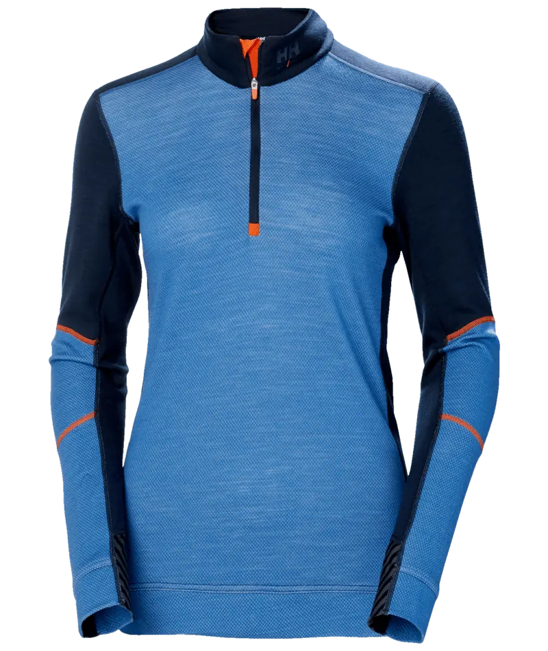 Helly Hansen 75210 W Lifa Merino Half Zip 2XL Grijze Melange