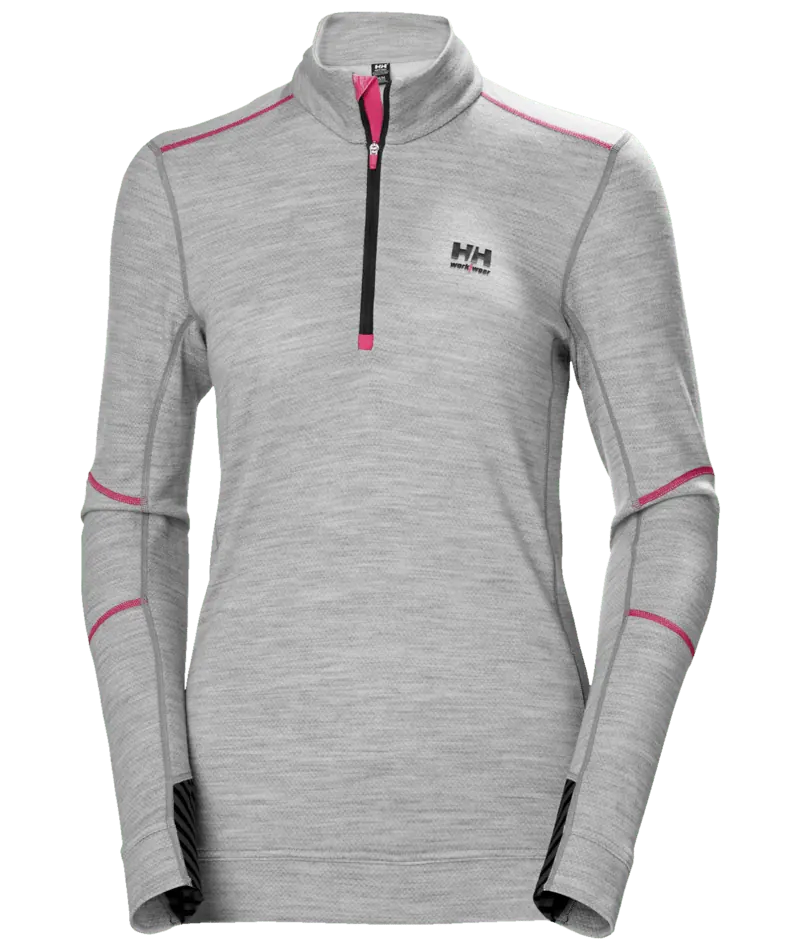 Helly Hansen 75210 W Lifa Merino Half Zip XL Grijze Melange