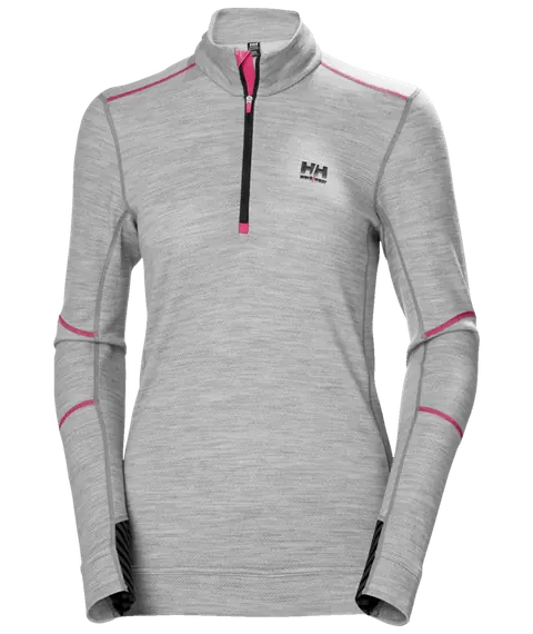 Helly Hansen 75210 W Lifa Merino Half Zip 3XL Grijze Melange