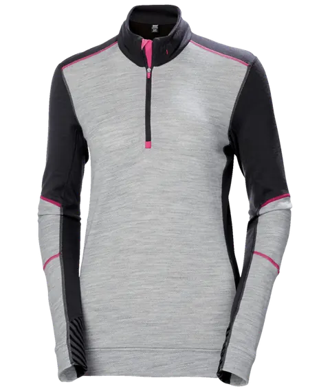 Helly Hansen 75210 W Lifa Merino Half Zip XS Grijze Melange