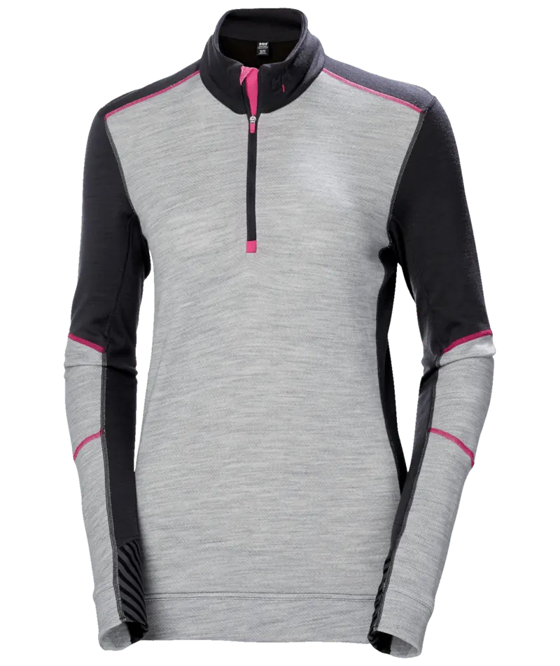 Helly Hansen 75210 W Lifa Merino Half Zip Grijze Melange