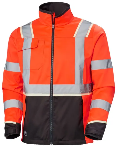 Helly Hansen 77215 Uc-Me Jas XL Hi Vis Rood/Ebbenhout