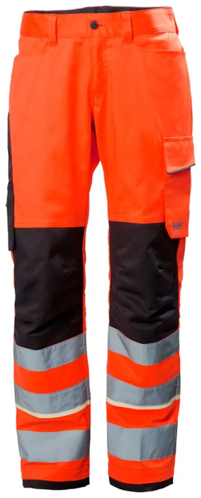 Helly Hansen 77514 Uc-Me Werkbroek Cl2 D88 Hi Vis Rood/Ebbenhout
