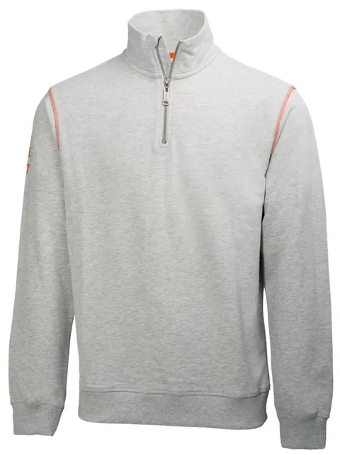Helly Hansen 79027 Sweatshirt Met Halve Rits Oxford 4XL Grijs Melange