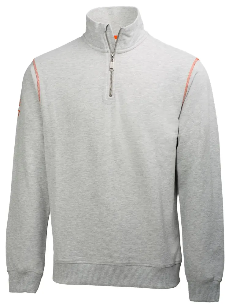 Helly Hansen 79027 Sweatshirt Met Halve Rits Oxford 4XL Grijs Melange