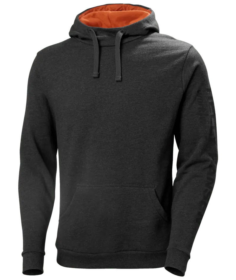 Helly Hansen 79284 Classic Logo Hoodie M Zwart/Donkeroranje