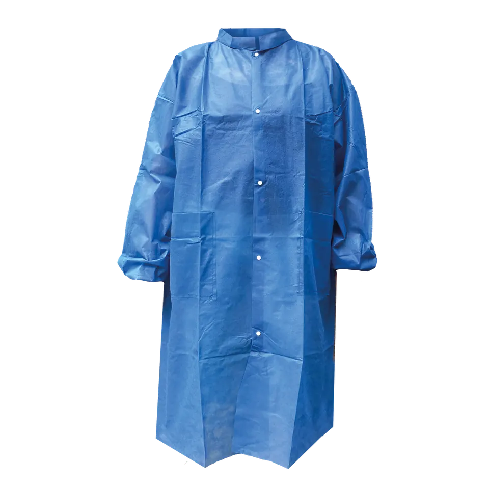 PSP 30-305 Labjas PP Drukknoop blauw M