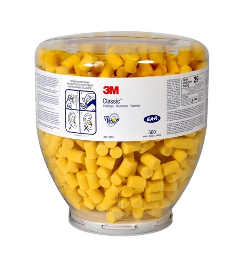 3M E·A·R Classic dispenser vulling 500pr Geel