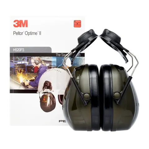 3M Peltor Optime II gehoorkap tbv helm Groen