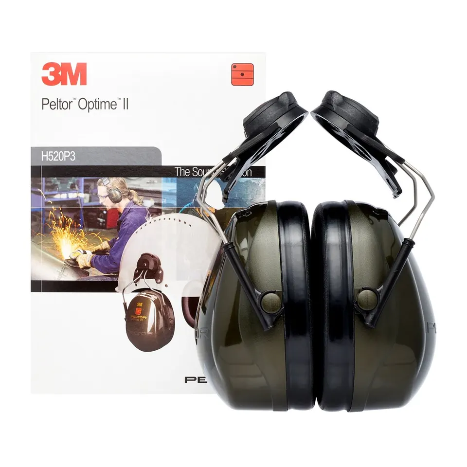 3M Peltor Optime II gehoorkap tbv helm Groen