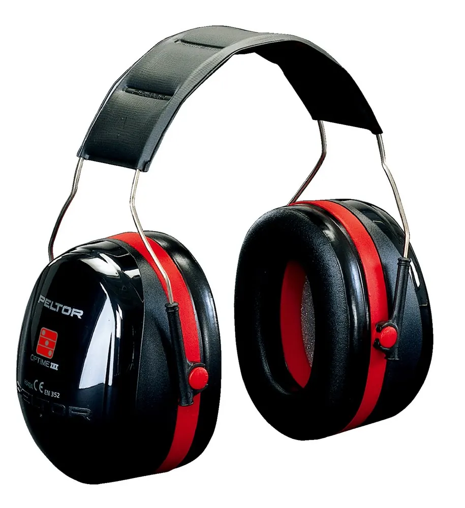 3M Peltor Optime III Gehoorkap Zwart/rood