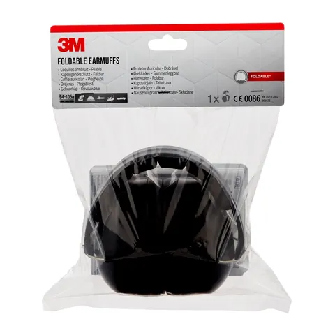 3M Opvouwbare Gehoorkap 90563E 94-105 dB Zwart