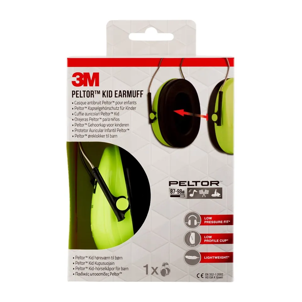 3M Peltor Kid Gehoorkap H510AK neongroen