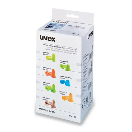 Uvex Xtra-Fit 2112061 Oranje Disposable Earplugs SNR 35 dB (250