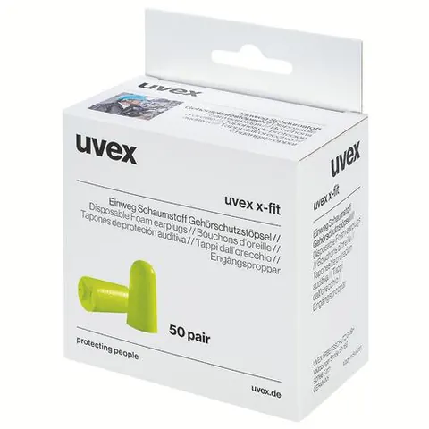 Uvex X-Fit 2112013 SNR 37 dB Disposable Earplugs in Minidispenser