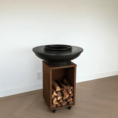 BBQ Plancha Grill Blackline Cortenstaal 8mm Camarada Ø70cm