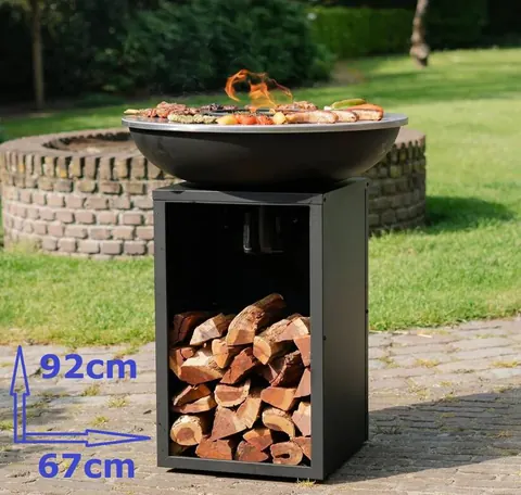 Plancha Grill Amigo - Met houtopslag Ø67cm